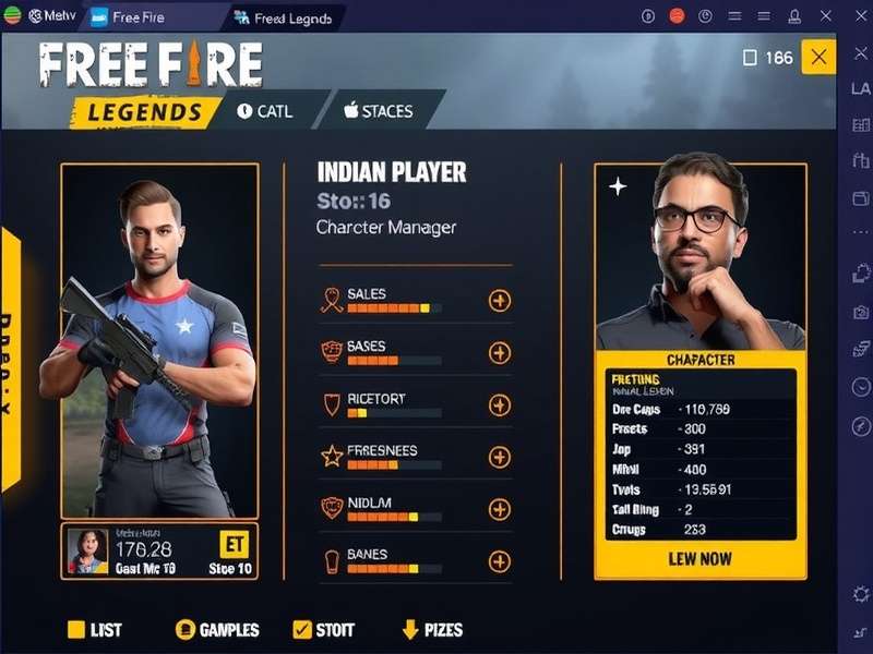 Free Fire Supreme Legends character selection screen